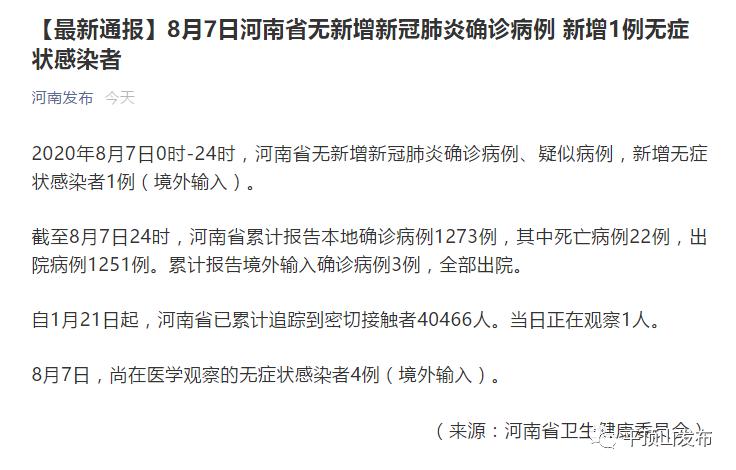 【河南一例患者治愈/河南感染一例】-第1张图片